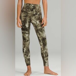 NWOT Lululemon Align High-Rise Pant 28" Diamond Dye Light Sage Medium Ol…